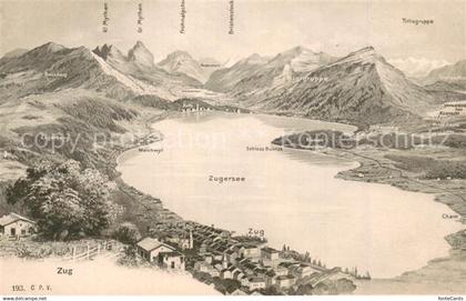Zug Zugersee Panorama