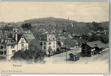8134 Adliswil Foto AK Bahnhof Kirche - 13568253