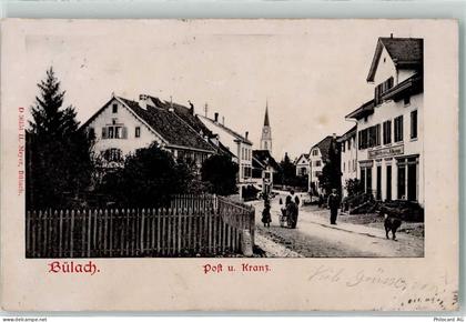 8180 Bülach 1903 - Post und Kranz - 13414499