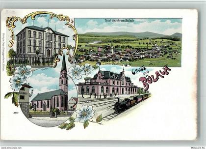 8180 Bülach BOAKC Bahnhof Dampflok Lithographie - 13700025