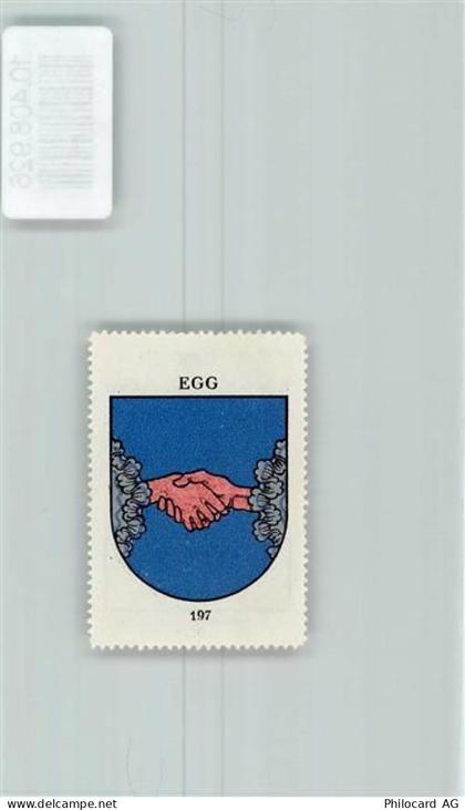 8132 Egg bei Zürich - Vignette Wappen Kaffee Hag ca 1920-1940 - 10408926