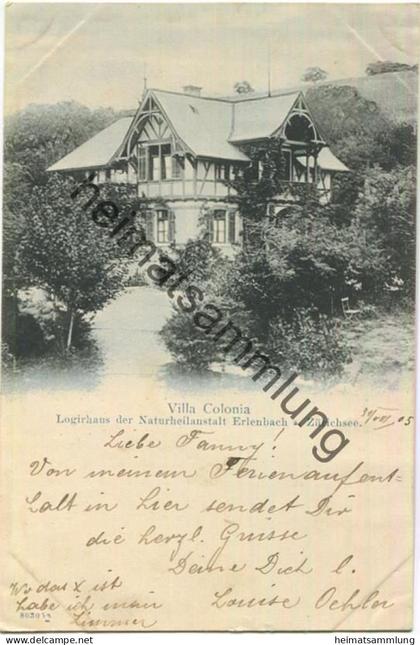 Erlenbach am Zürichsee - Logierhaus der Naturheilanstalt - Villa Colonia gel. 1905