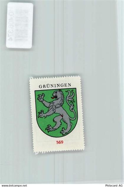 8627 Grüningen - Vignette Wappen Kaffee Hag ca 1920-1940 Löwe - 10408374