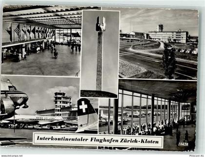 8302 Kloten Foto AK Flughafen Swiss Air Lines Denkmal - 10696257