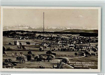 8302 Kloten - Kloten gegen Glärnsichkette mit Artillerie-Funkstation - 13218254