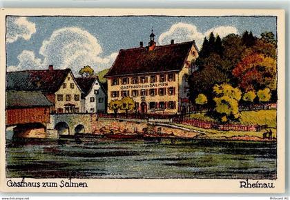 8462 Rheinau Künstlerkarte Gasthaus zum Salmen - 13251248