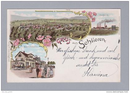 AK ZH KLOSTER FAHR 1901-05-19 Schlieren Litho Künzli #1936
