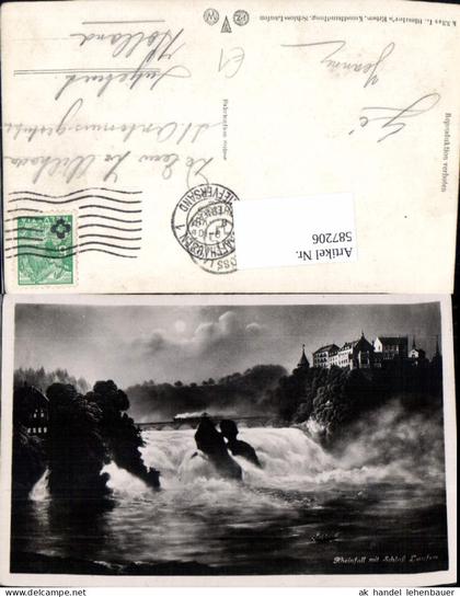 587206,Rheinfall m. Schloss Laufen Laufen-Uhwiesen Switzerland