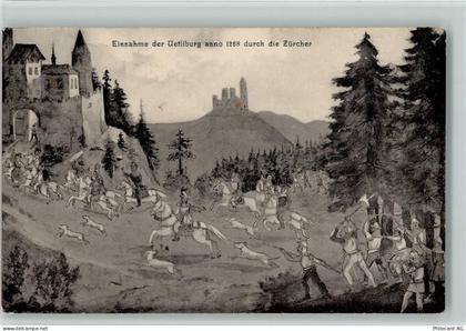 8143 Stallikon Künstlerkarte Einnahme der Uetliburg anno 1268 durch die ... - 11093265