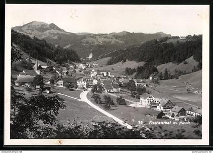 AK Fischenthal, Ortsansicht mit Kirche und Hörnli