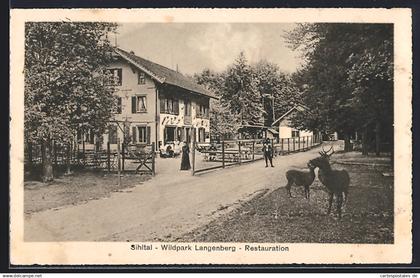 AK Langnau am Albis, Sihltal, Restaurant beim Wildpark Langenberg