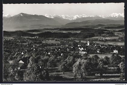 AK Mettmenstetten, Teilansicht mit Bergen