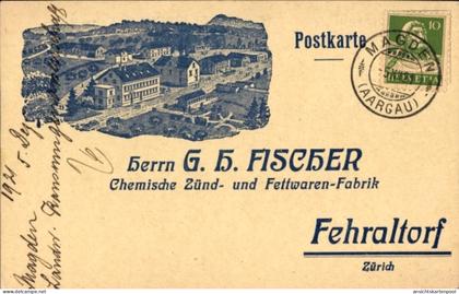 Artiste CPA Fehraltorf Kanton Zürich Schweiz, Chem. Zünd- und Fettwaren Fabrik G. H. Fischer