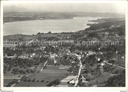 Faellanden Fliegeraufnahme mit Greifensee