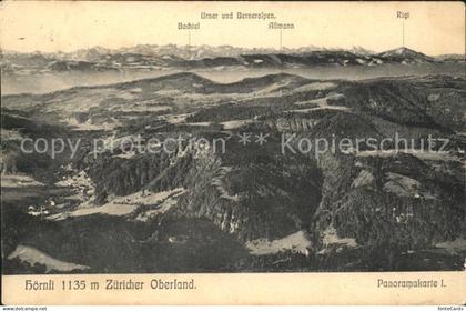 Fischenthal H?rnli Z?richer Oberland Urner und Berneralpen Panoramakarte I