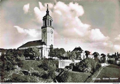 Fluntern Zuerich ZH Ansicht mit Kirche