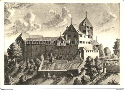 Grueningen ZH Schloss Stick von 1730 nach G. Strickler