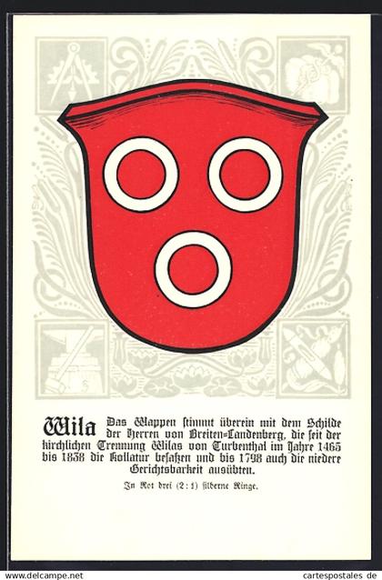 Künstler-AK Wila, Wappen