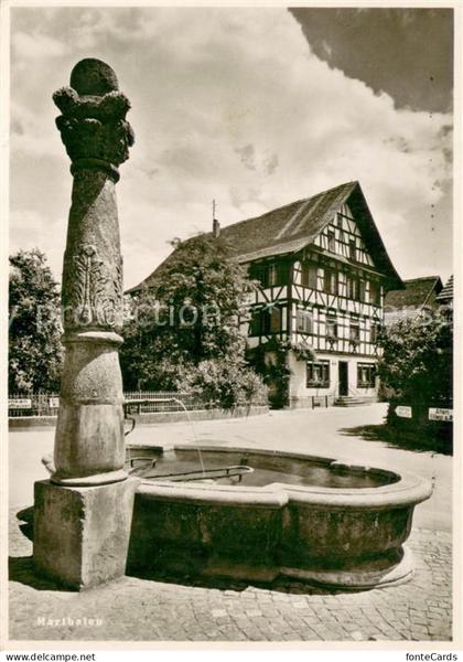 Marthalen ZH Dorfbrunnen Fachwerkhaus