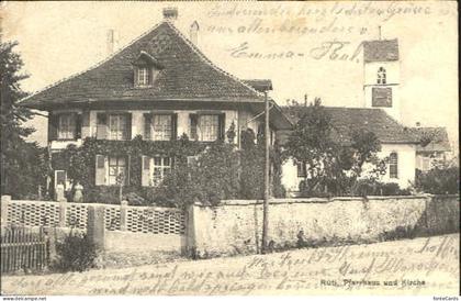 Rueti ZH Rueti Pfarrhaus Kirche x 1911