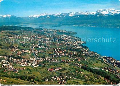 Uetikon See Fliegeraufnahme mit Zuerichsee