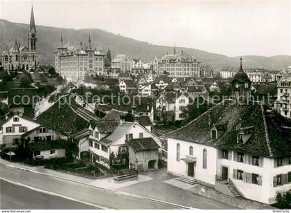 Wiedikon ZH Teilansicht mit Kirche Repro