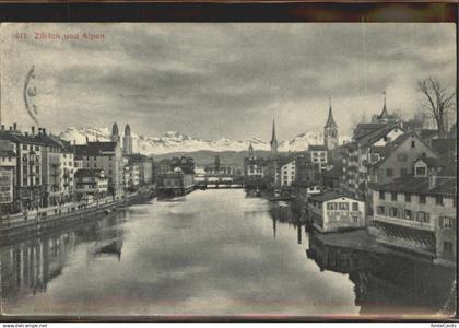 Zuerich Bruecken See Alpen