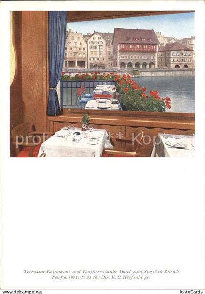 Zuerich Terrassen Restaurant Storchen