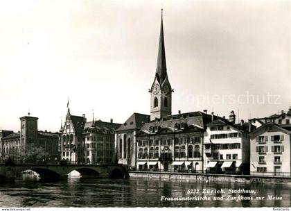 Zuerich ZH Stadthaus Frauenmuensterkirche und Zunfthaus zur Meise
