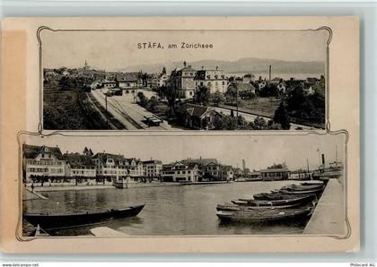 8712 Stäfa 1912 - Bahnhof, Hafenpartie AK - 13213457