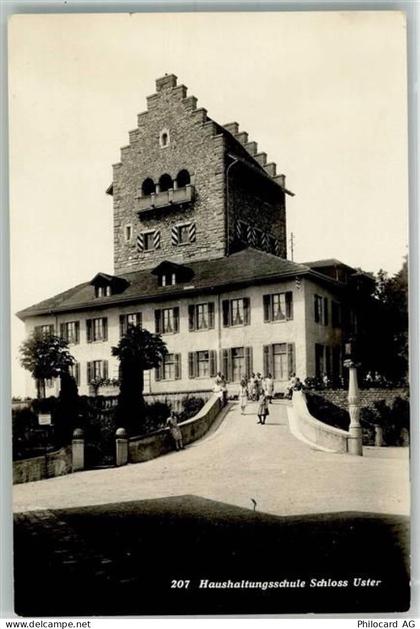 8610 Uster 1932 Foto AK Schloss Uster Haushaltungsschule - 10735009