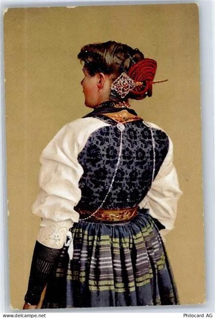 8820 Wädenswil 1910 - Unterwaldnermädchen Tracht - 51338032