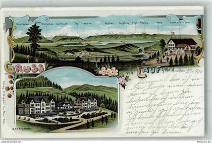 8636 Lauf Wald ZH 1901 Lithographie Sanatorium Gasthaus Zum Lauf - 13615927
