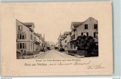 8620 Wetzikon ZH 1902 Gebrauchsspuren Strasse von Unter-Wetzikon nach Ob... - 13224218