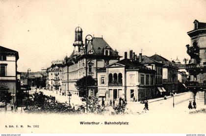 Winterthur, Bahnhofsplatz, um 1910/20