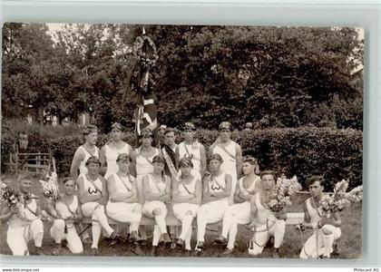 8000 Wiedikon Zürich 1929 - Turnergruppe mit Fahne und Siegerkranz AK - 13106289