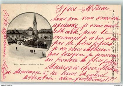 8000 Zürich 1898 Passepartout Kaufhaus Fraumünster Meise Seidenstoff-Fab... - 10643709