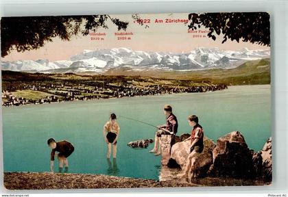 Zürichsee 1911 - Kinder Angeln - 39694747