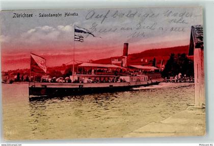 Zürichsee 1913 - Raddampfer Helvetia - 10606761