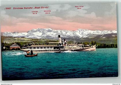 Zürichsee - Dampfer Stadt Zürich - 39407355