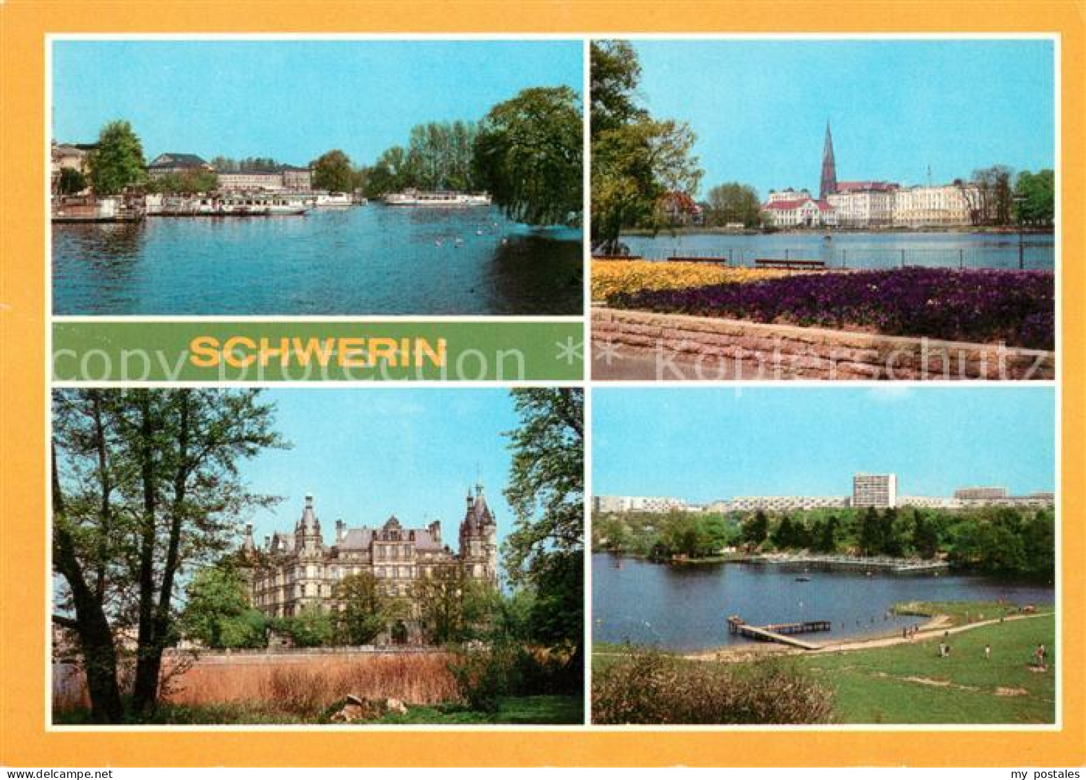 Schwerin Mecklenburg Anlegestelle Weissen Flotte Schloss Schwerin