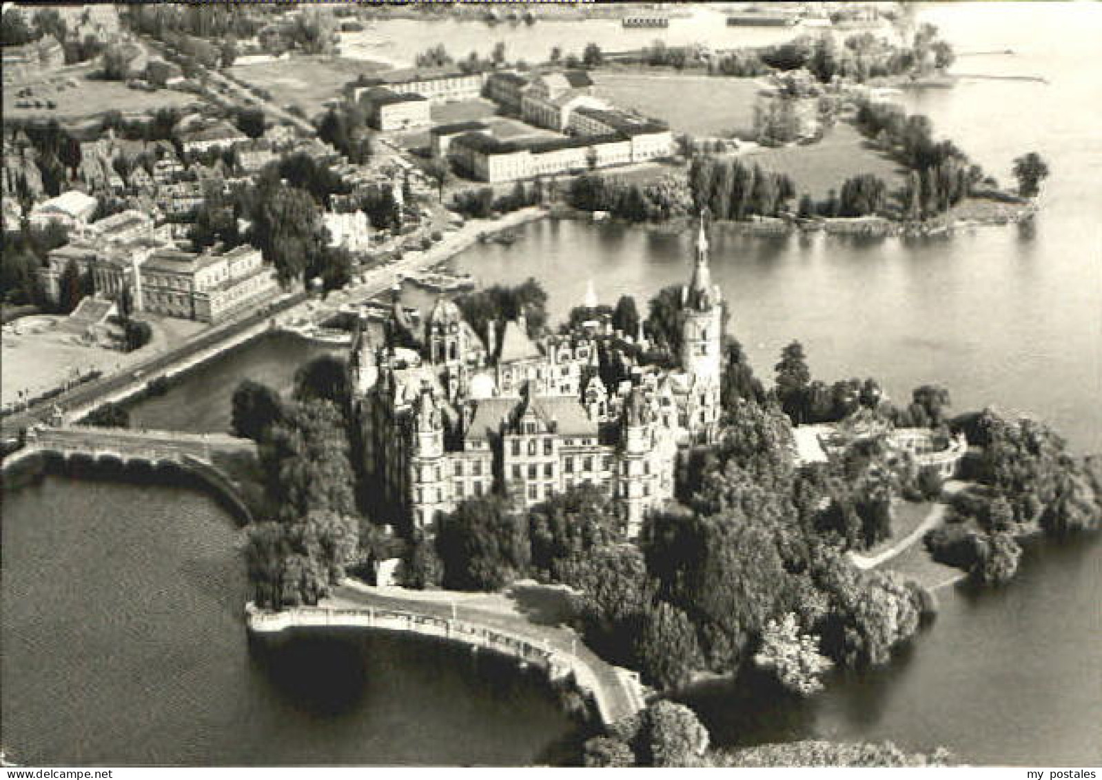 Schwerin Mecklenburg Schwerin Schloss Fliegeraufnahme x 1976