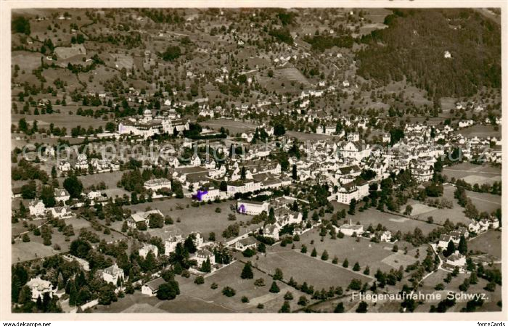 Schwyz SZ Fliegeraufnahme