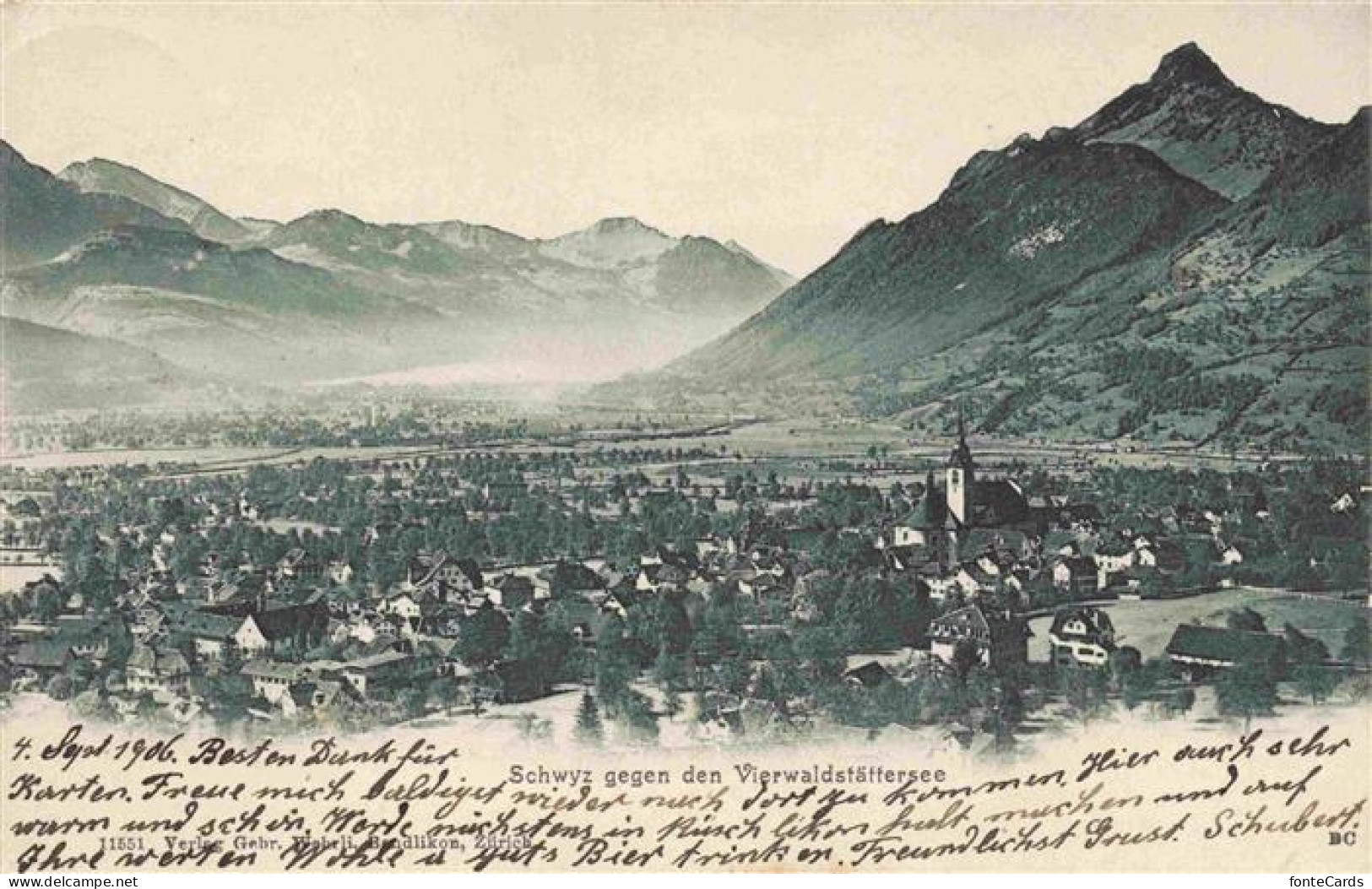 SCHWYZ SZ mit Vierwaldstaettersee