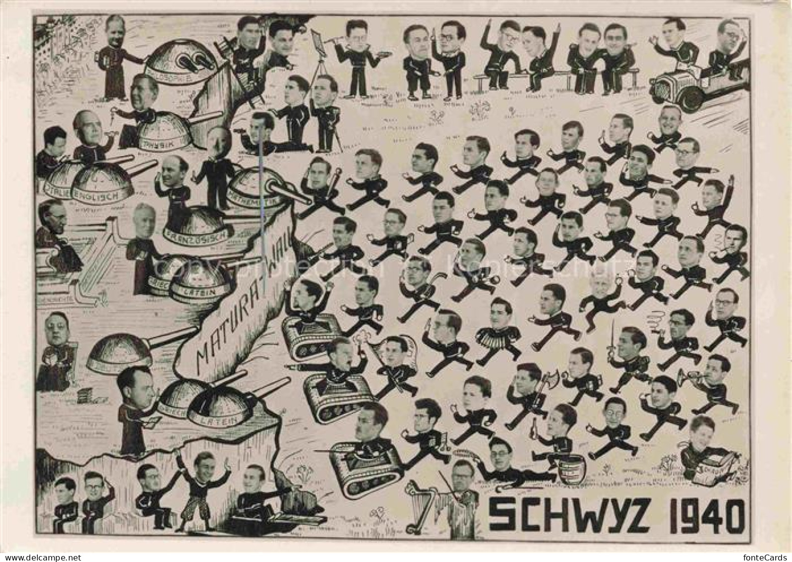 SCHWYZ SZ Natura-Wall Kuenstlerkarte