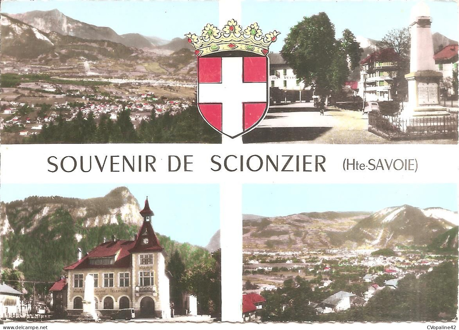 SCIONZIER (74) Souvenir de SCIONZIER - Carte Multivues - Blason  CPSM GF