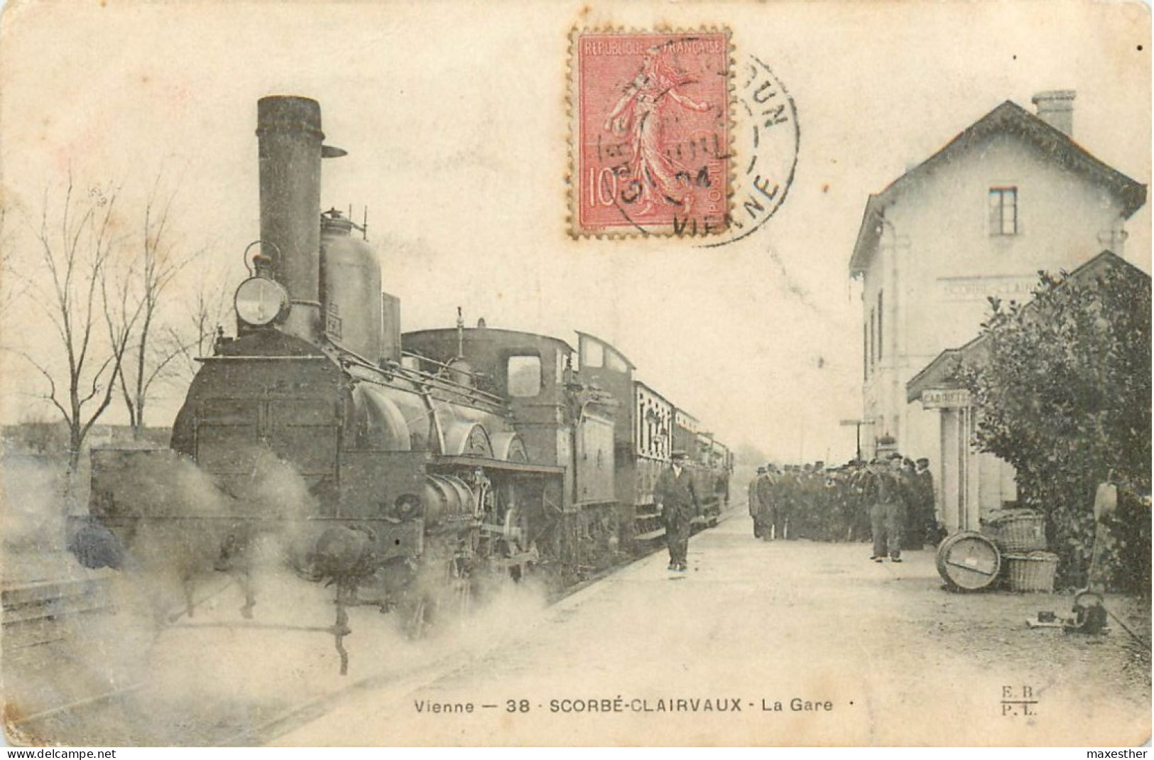 SCORBE CLAIRVAUX  la gare (train)
