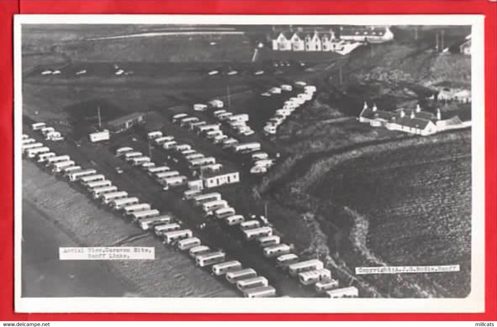 SCOTLAND BANFFSHIRE  AERIAL VIEW   CARAVAN SITE   BANFF LINKS   RP