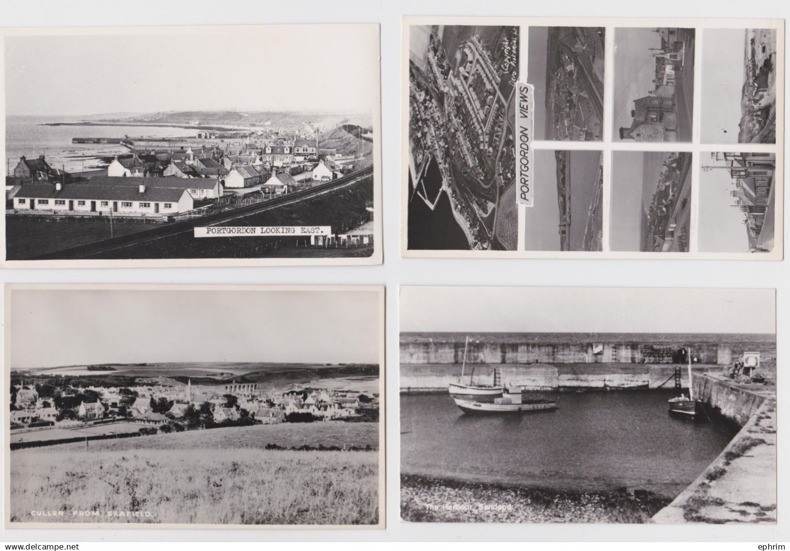Scotland Banffshire Cullen Sandend Portgordon Lot of 4 Postcards