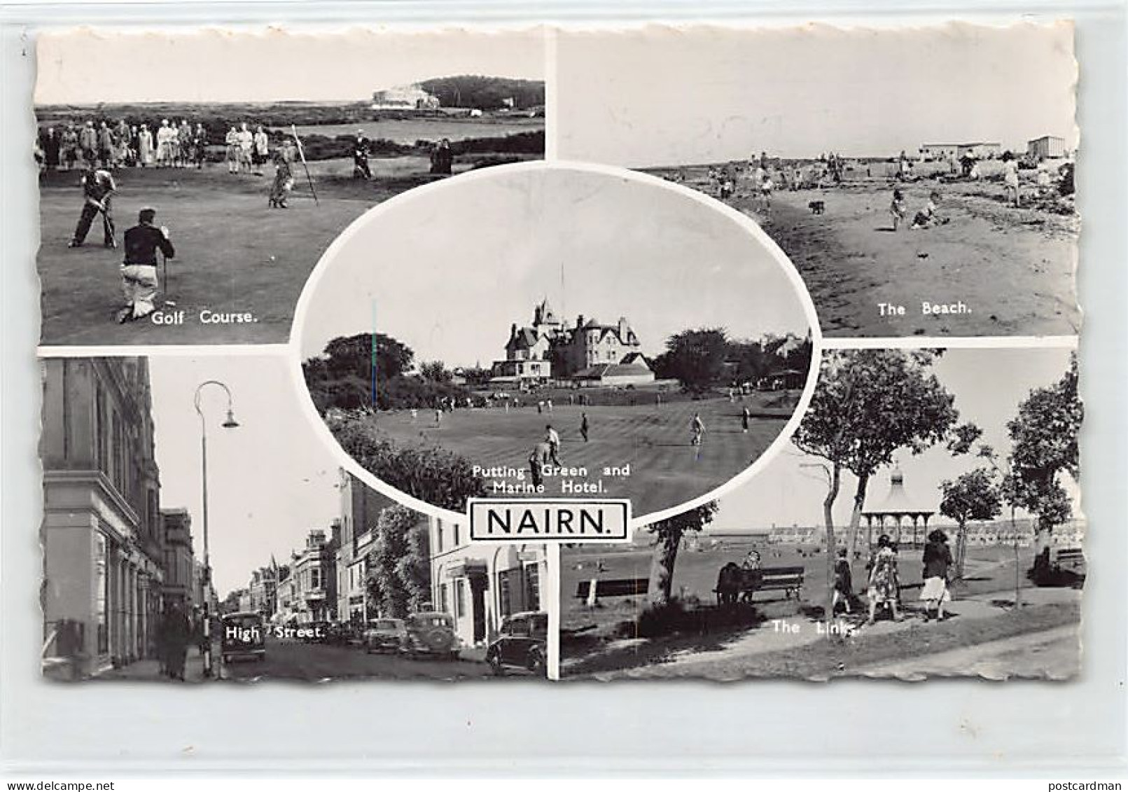 Scotland - NAIRN - Golf course - The beach - High street - The Links - Putting green and Marine Hotel